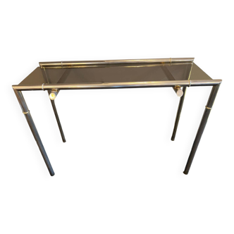 Console vintage 60’s acier style bambou