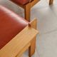 Brutalist oak and leather sofa, Tage Poulsen, 4 pieces, Denmark, 1970s.