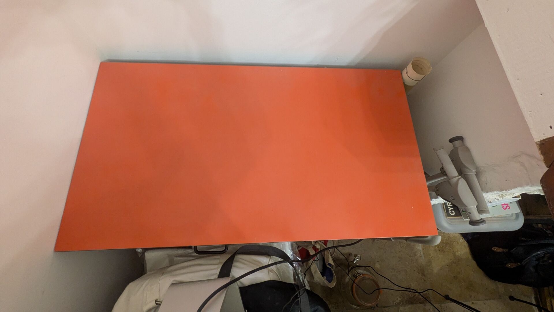 Vintage Baumann desk with splayed legs.