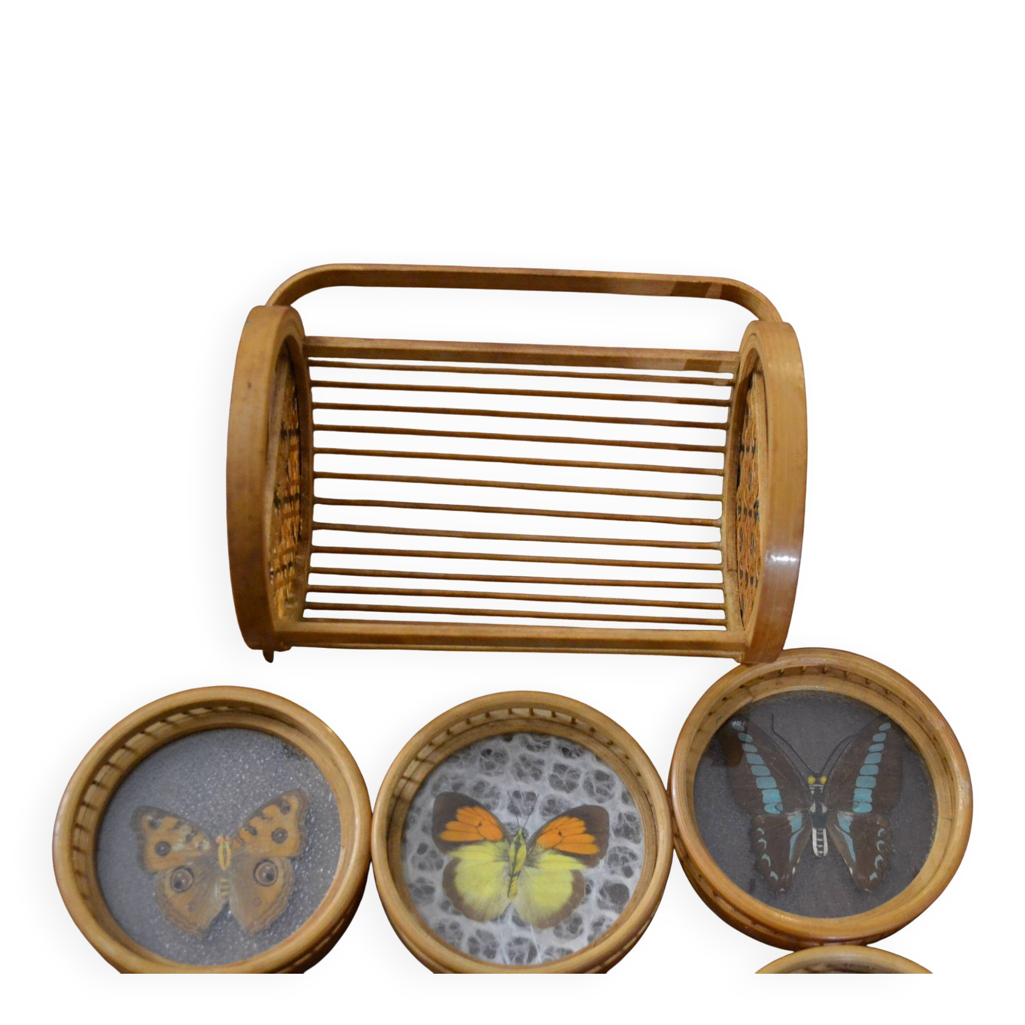 Set of butterfly coasters