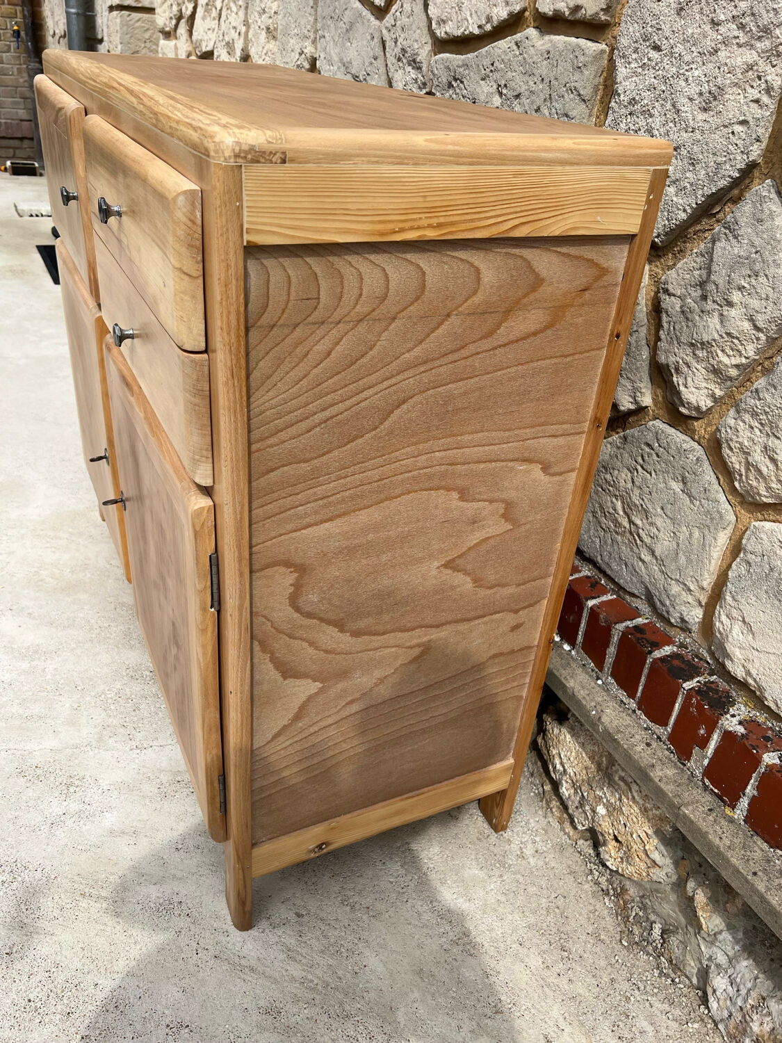 Vintage Scandinavian wooden storage cabinet