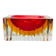 Red and yellow cubic Sommerso ashtray by Seguso, Murano, Italy, 1970