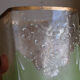 Paire de vases anciens en verre fin XIXe art nouveau