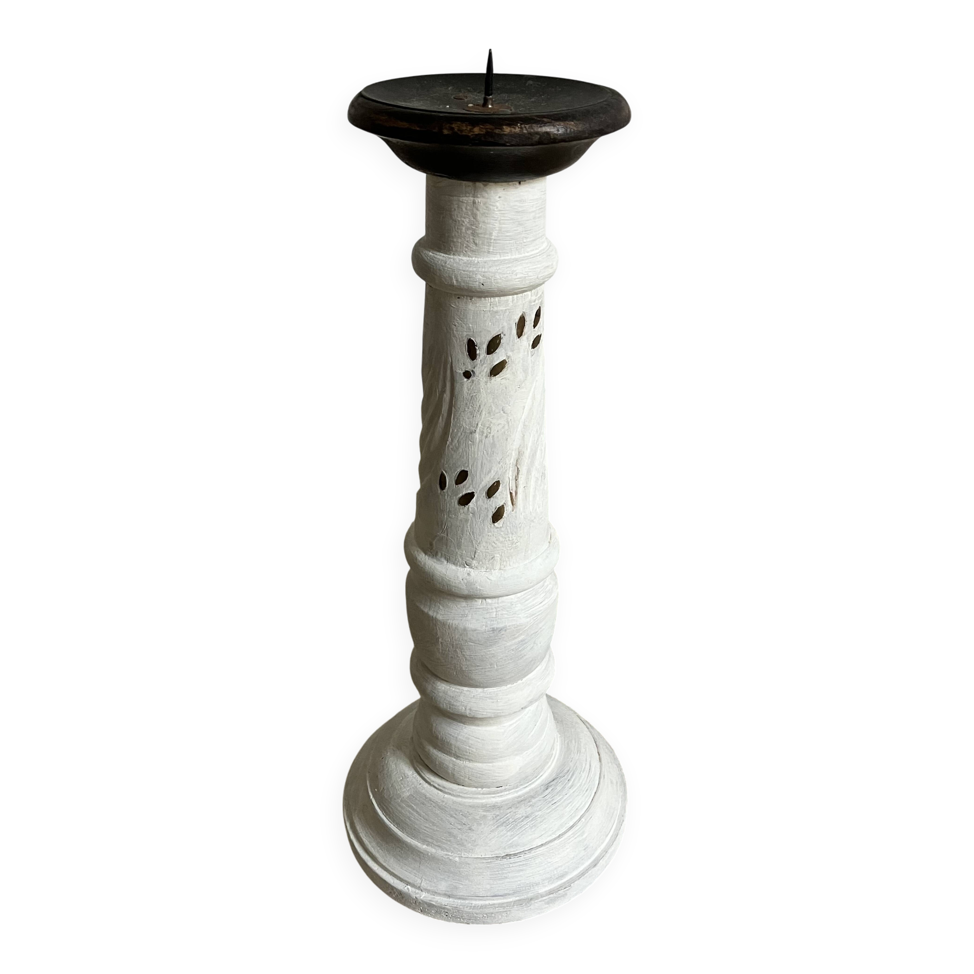 Old wooden candlestick