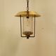 Vintage Pendant Lamp Maison Arlus in glass and brass year 70