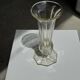 Art deco style flared neck pedestal vase in blown glass
