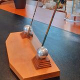 Art deco photo door year 40 in walnut and solid ash