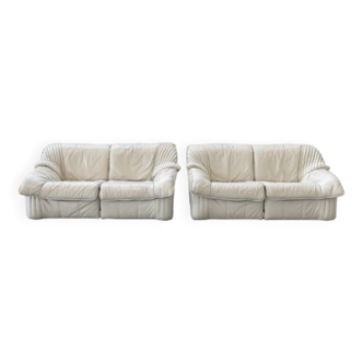 Leather sofas, 1970s, set of 2