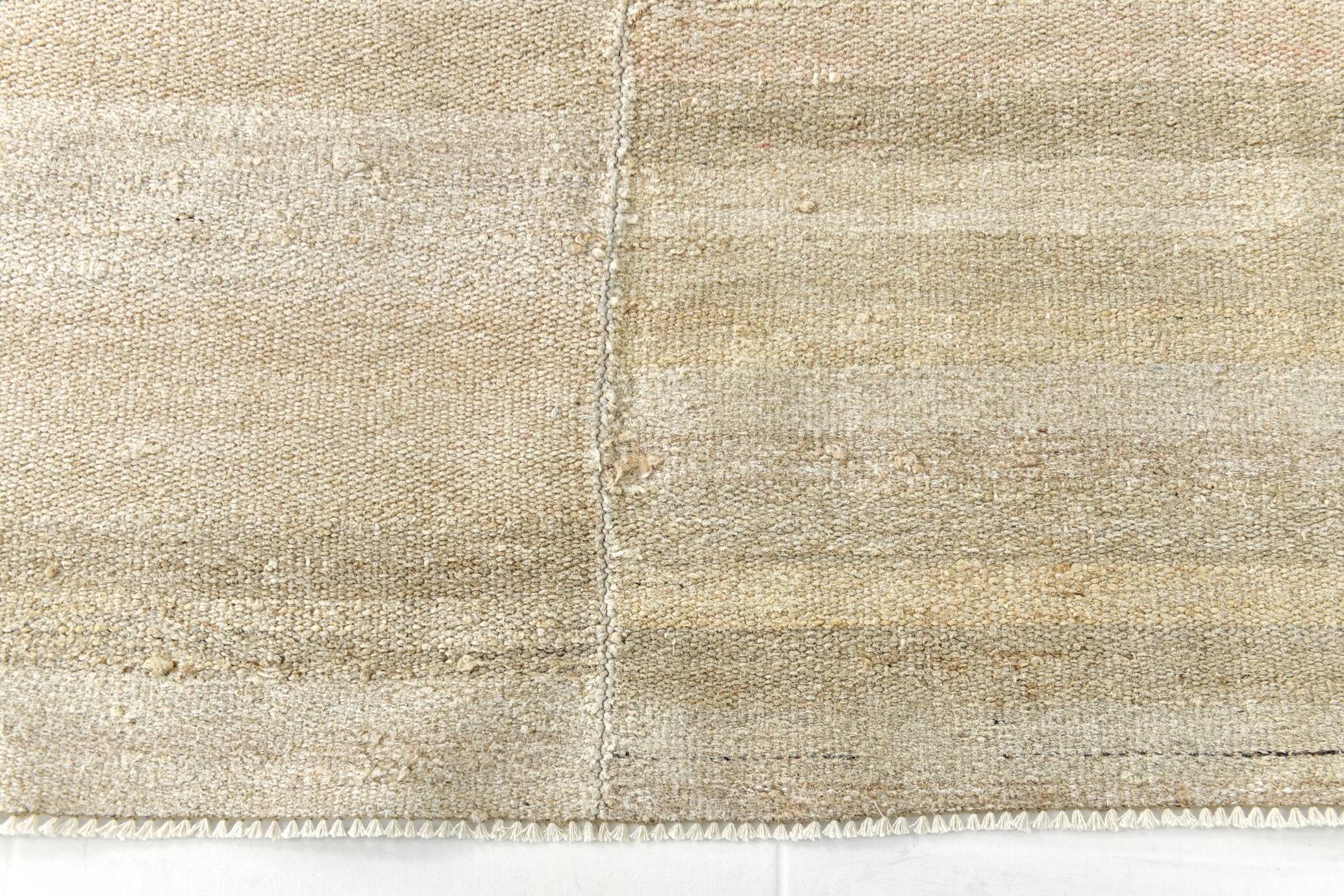 5x8 Beige & Cream Striped Kilim Rug, 160x234Cm