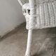 Banquette en rotin blanc