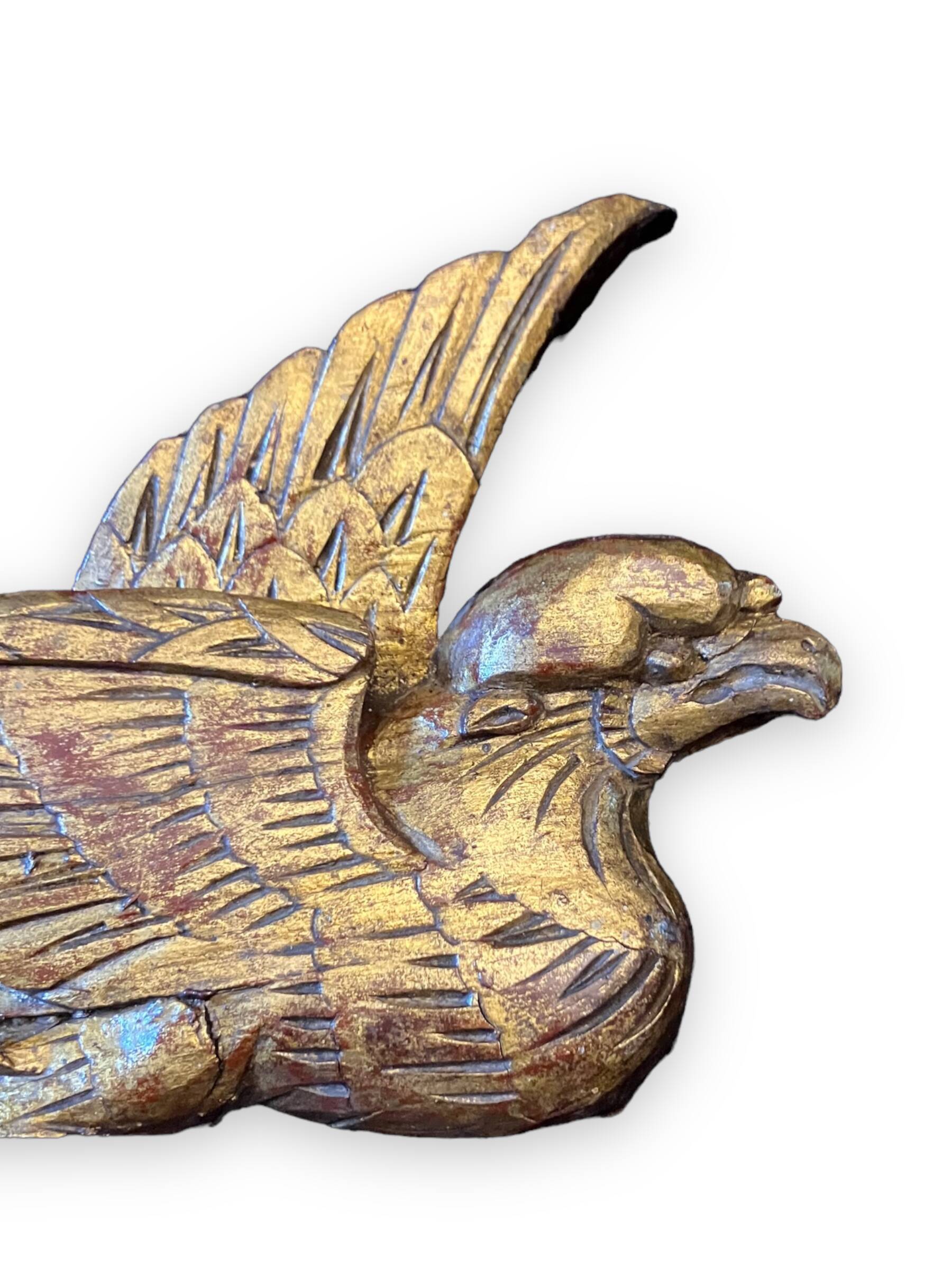 Pair of golden wood birds