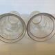 Pair of old deer vases deer molded glass