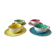 Set of 4 cups Digoin Sarreguemines pastel years 50-60