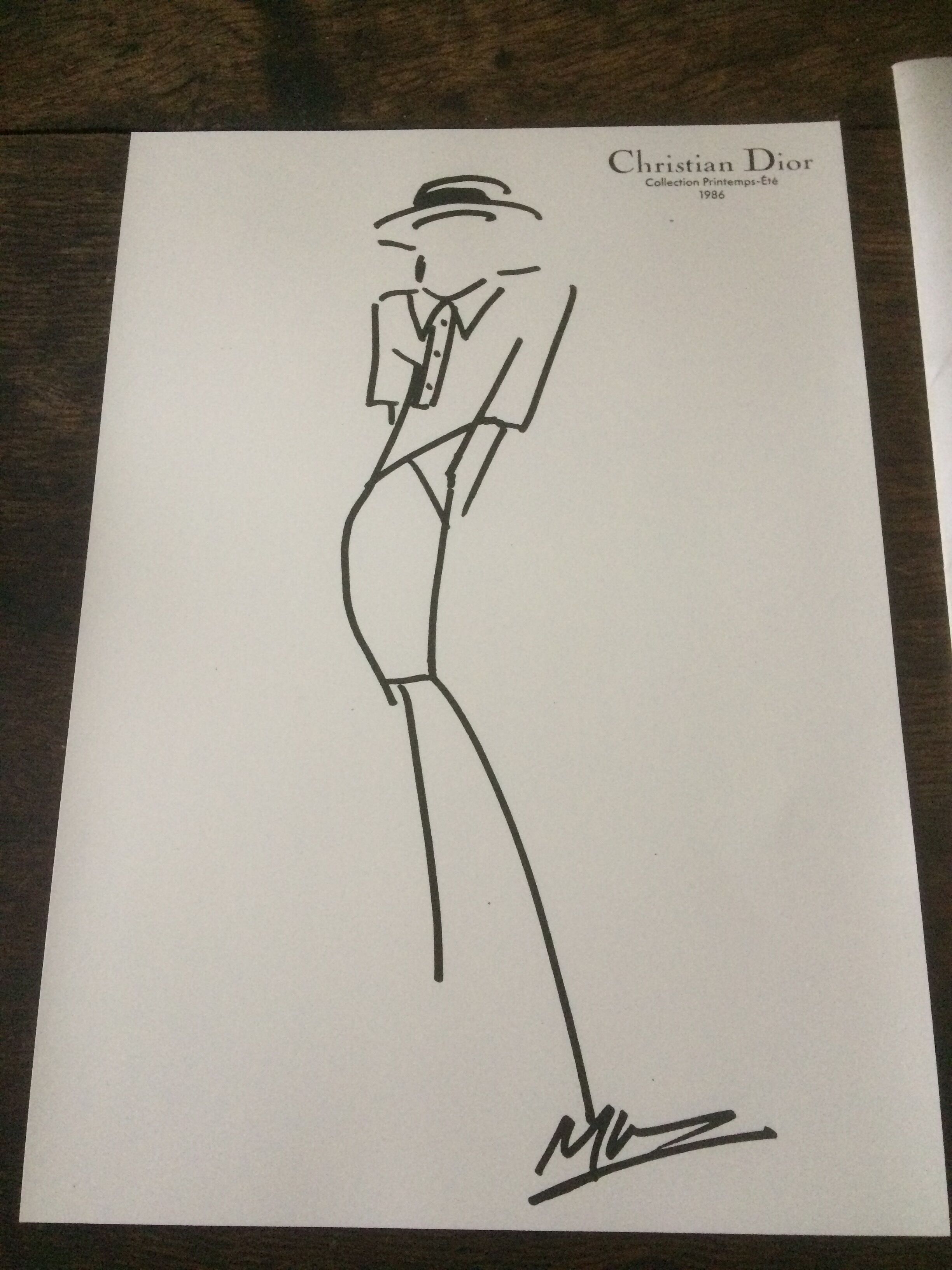 Christian dior: nice illustration of the 1980s press mode