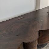 Restoration period console in flamed mahogany