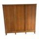 Large vintage Scandinavian wardrobe with 3 sliding doors.