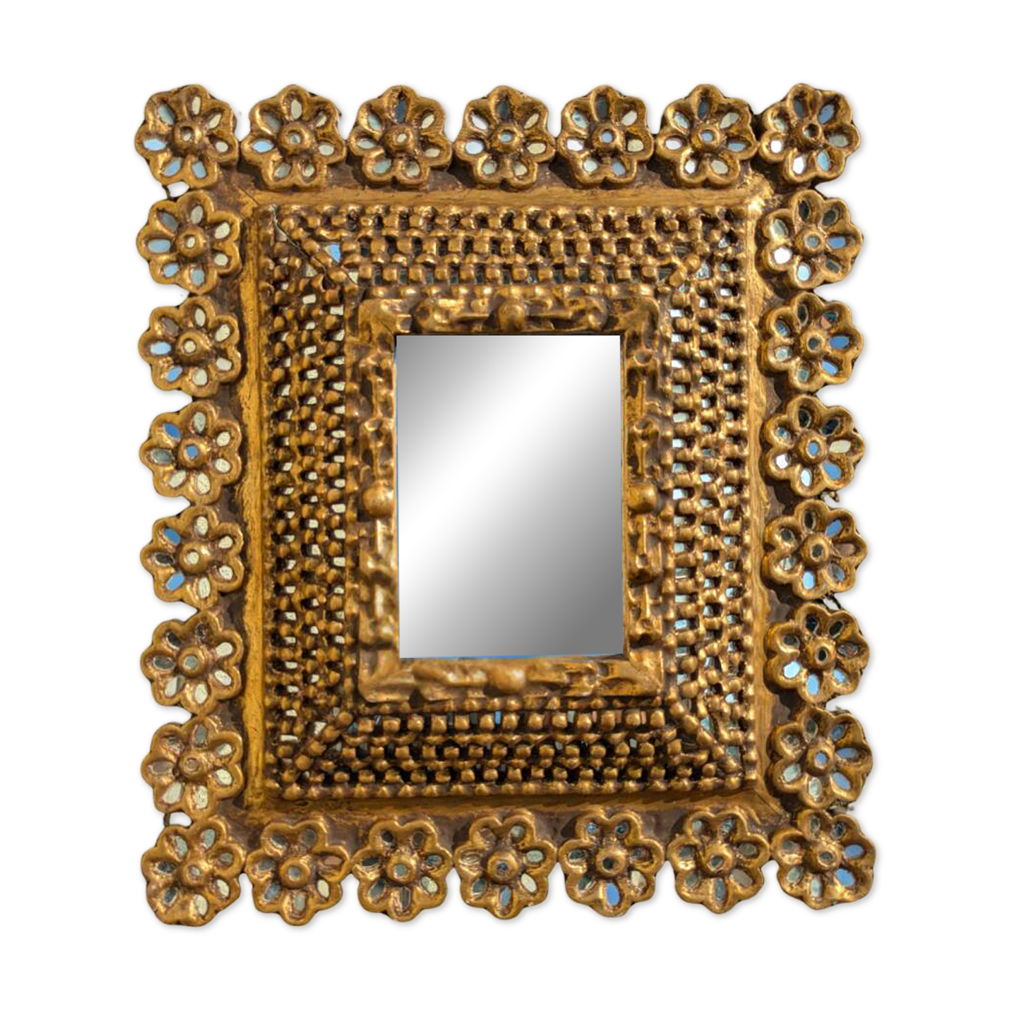 Antique mirror in gilded wood