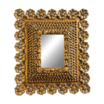 Miroir ancien en bois doré
