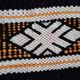 Small Black & Saffron Berber Kilim – Flat Weave Hanbel – 65x140 cm
