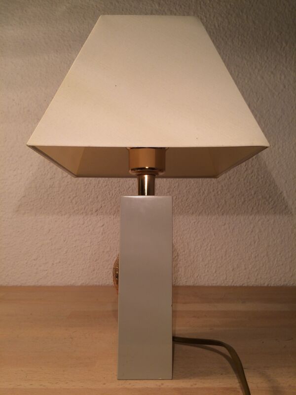 Lampe tortue laiton doré laquée années 70