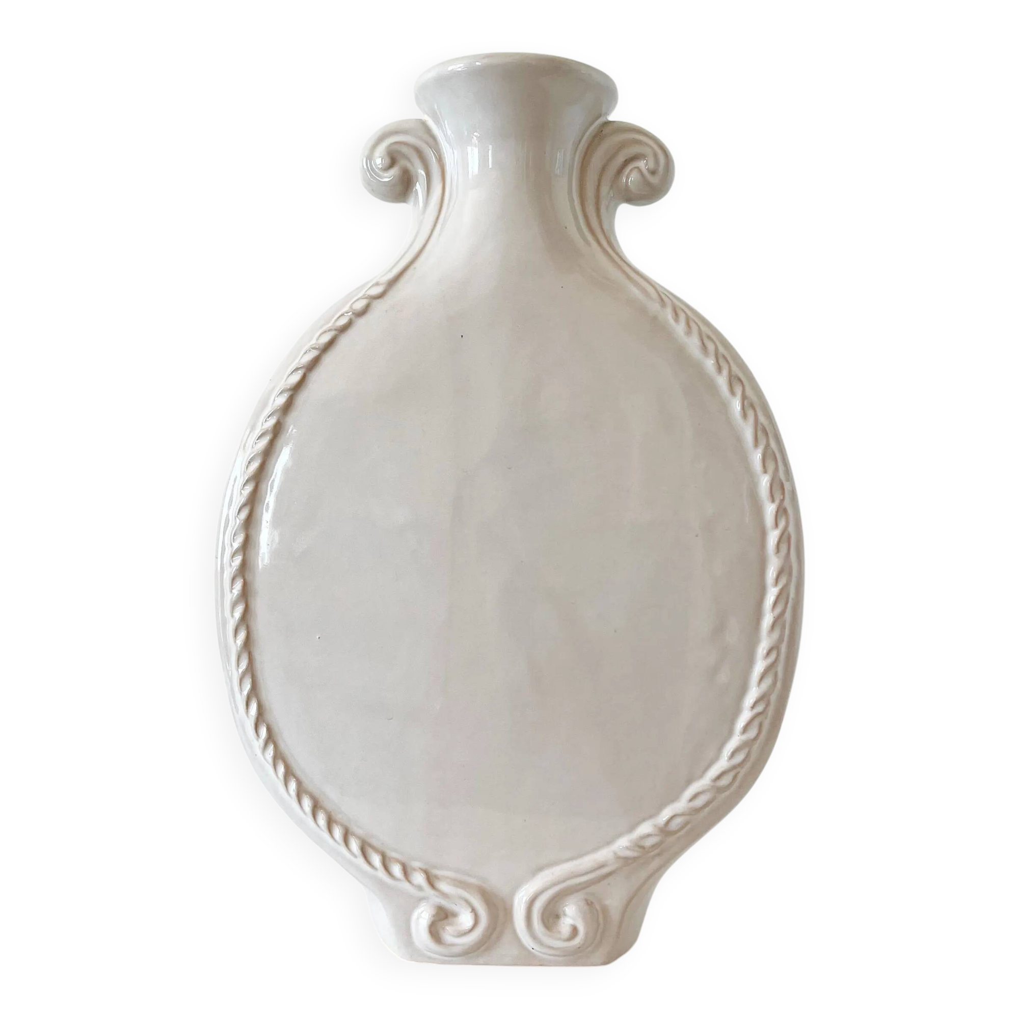 Large vintage white ceramic vase