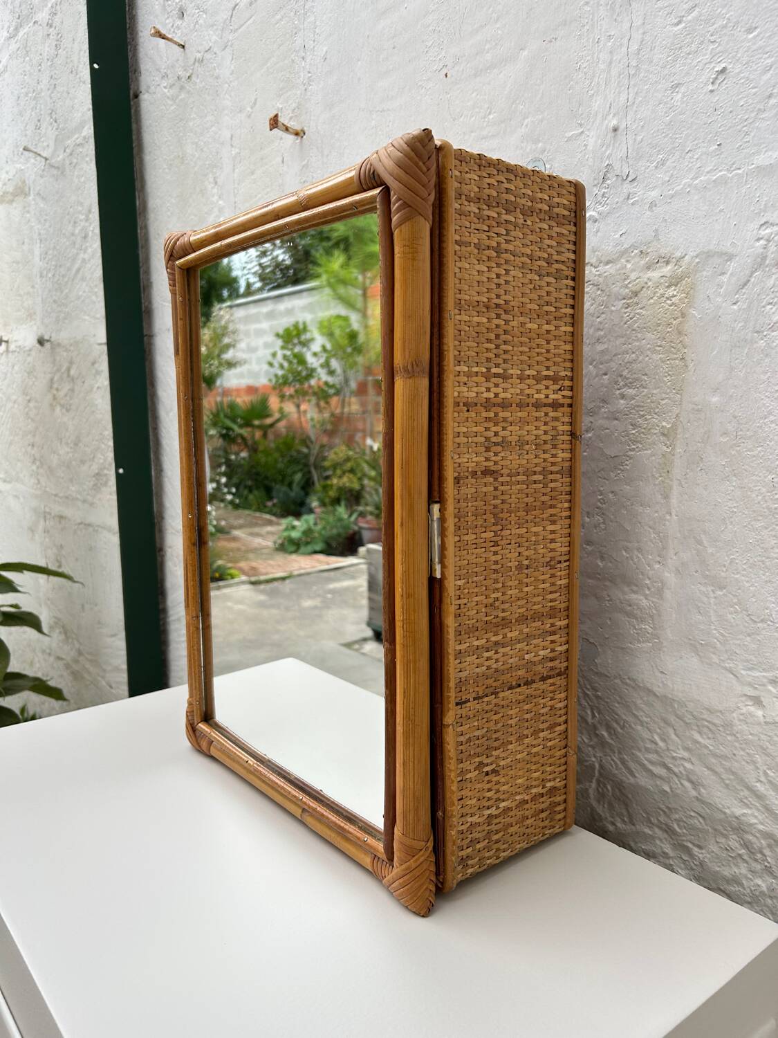 Vintage rattan hanging furniture