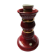 Old red ceramic lamp foot, 50s