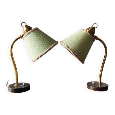 Paire de lampe art déco 1940/50
