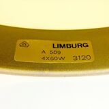 Large Mid-Century Glass Ceiling Light/Flush Mount from Limburg, Germany, 1960s