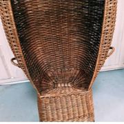 Cabine de plage osier rotin vintage fauteuil Emmanuelle