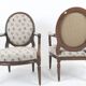 Pair of Louis XVI style armchairs