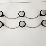 Set of 2 wave effect coat racks (3 hooks) from the 1960s.