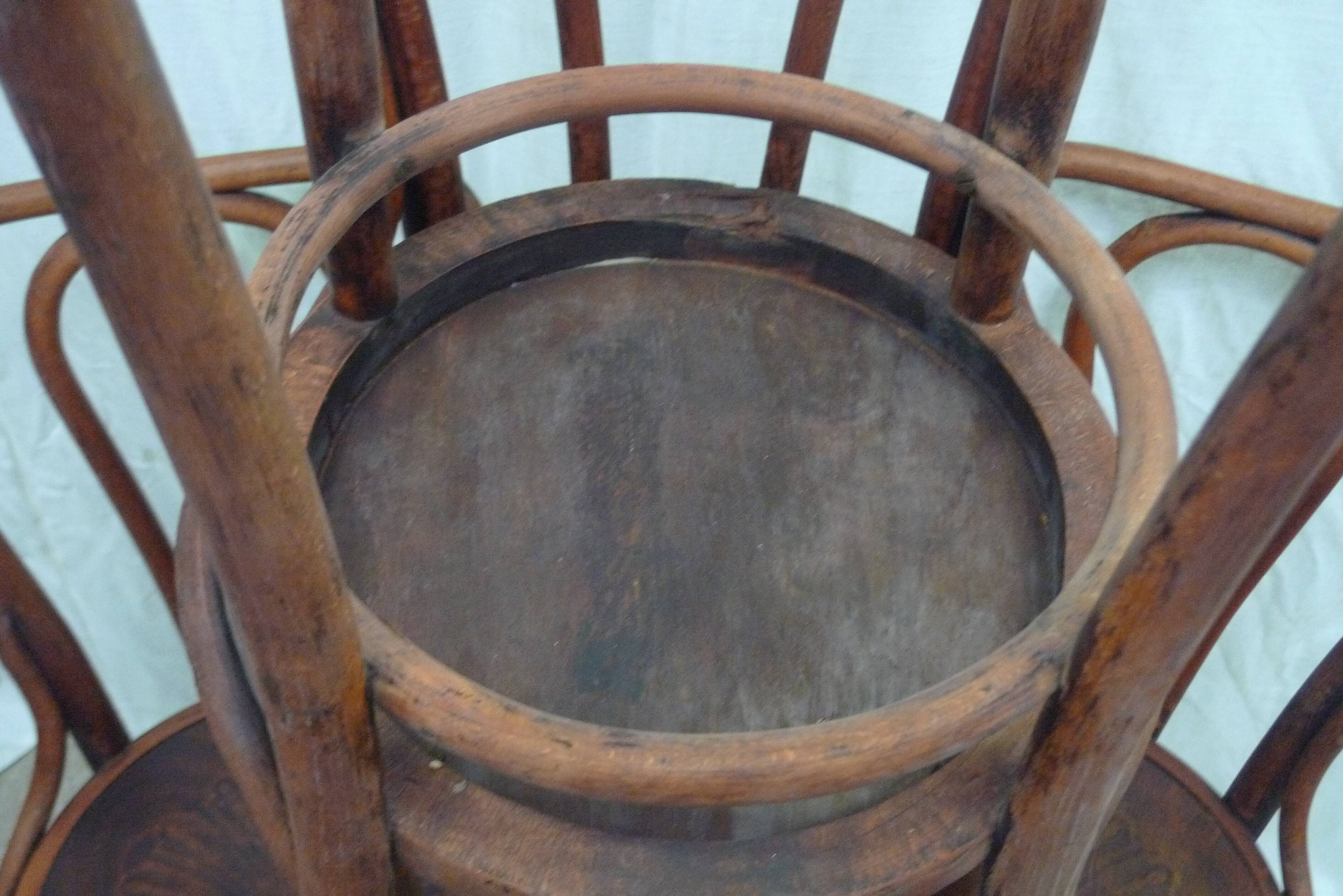 Set of four Jacob Kohn chairs.