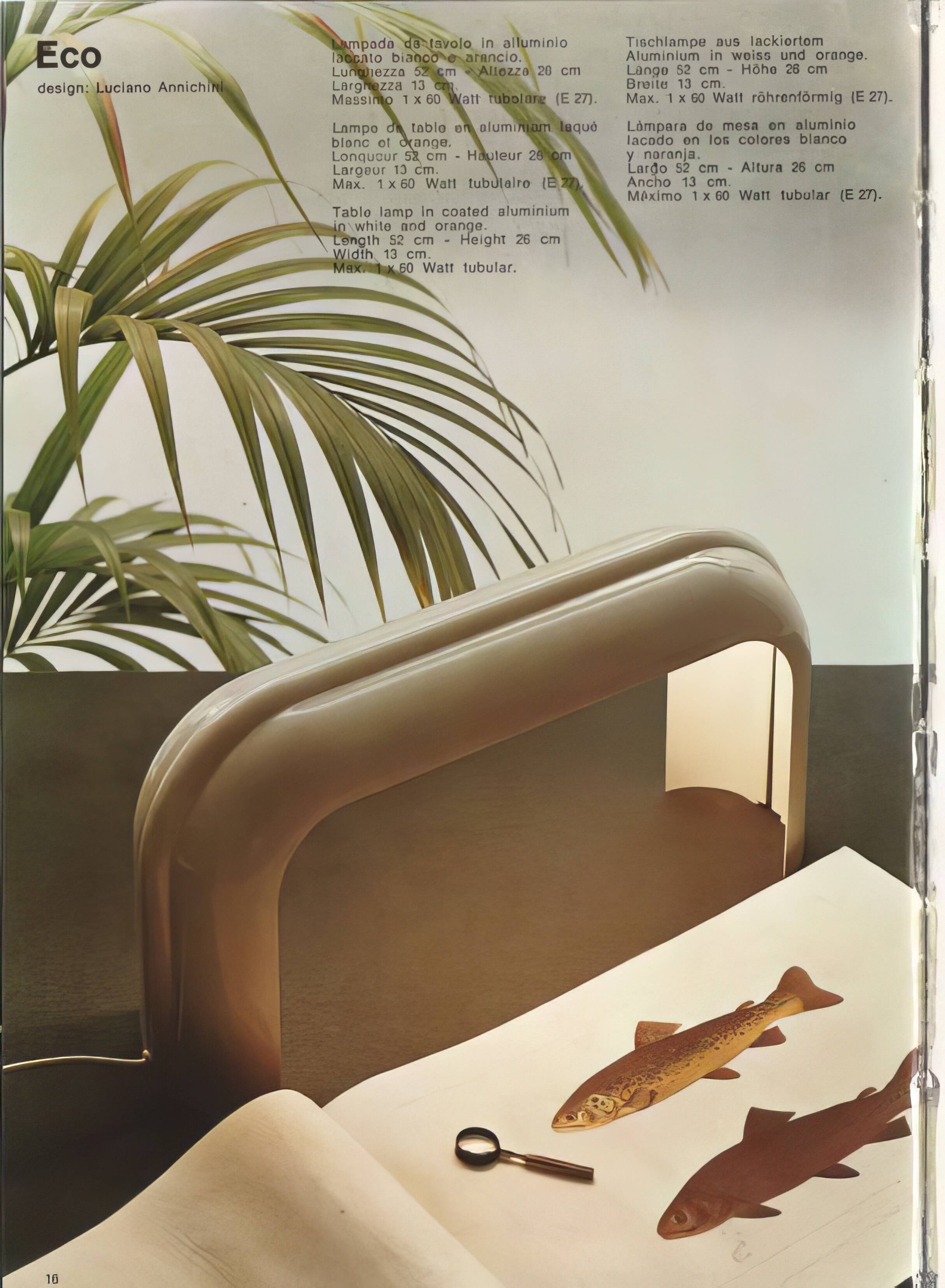 Lampe de table "Eco", par Luciano Annichini, Artemide, 1973