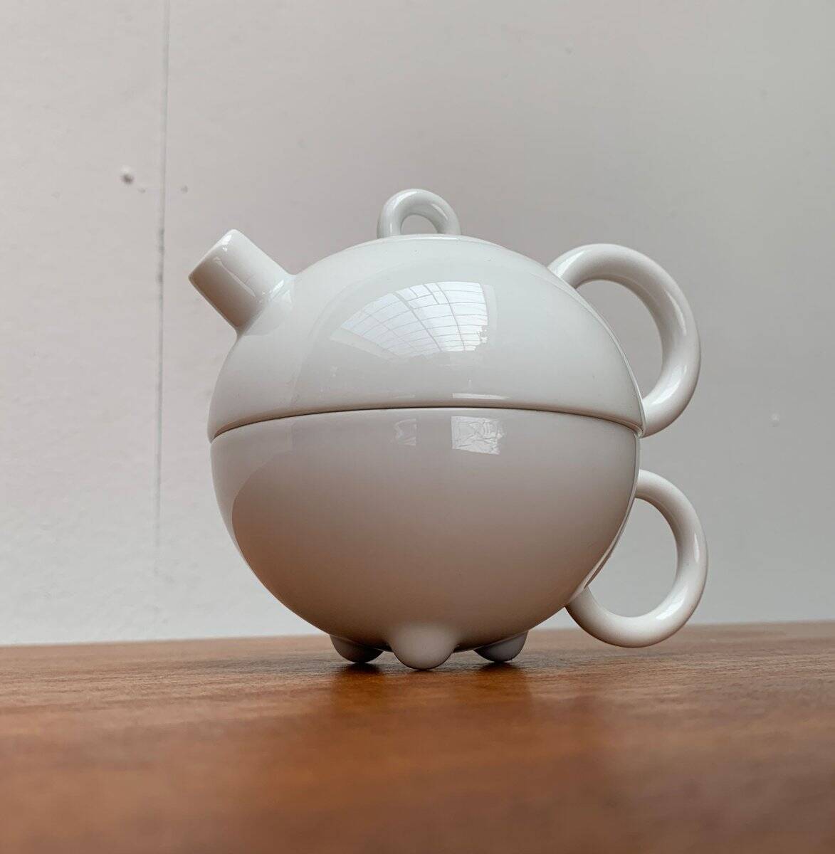 Teapot and cup from the vintage postmodern German Fantasia series by Matteo Thun for Arzberg, 1980s, set of 2.