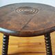 Brutalist tripod coffee table 1950