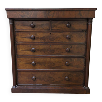 Commode ancienne bois anglaise XIXe siècle  H127cm