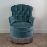 Velvet toad armchair