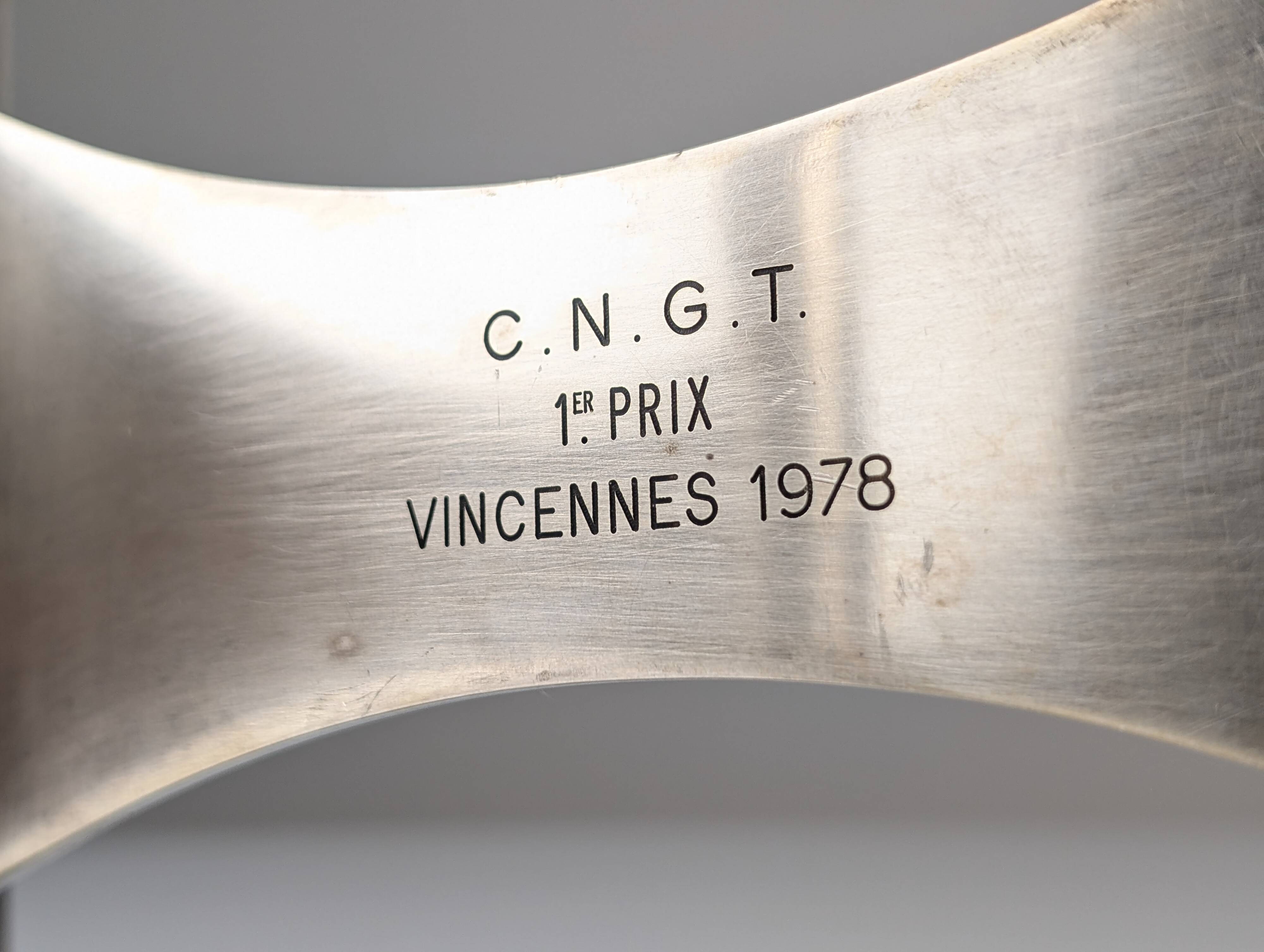 CNGT 1978 Tennis Award: Ravinet d'Enfert Silver Plated Candlestick