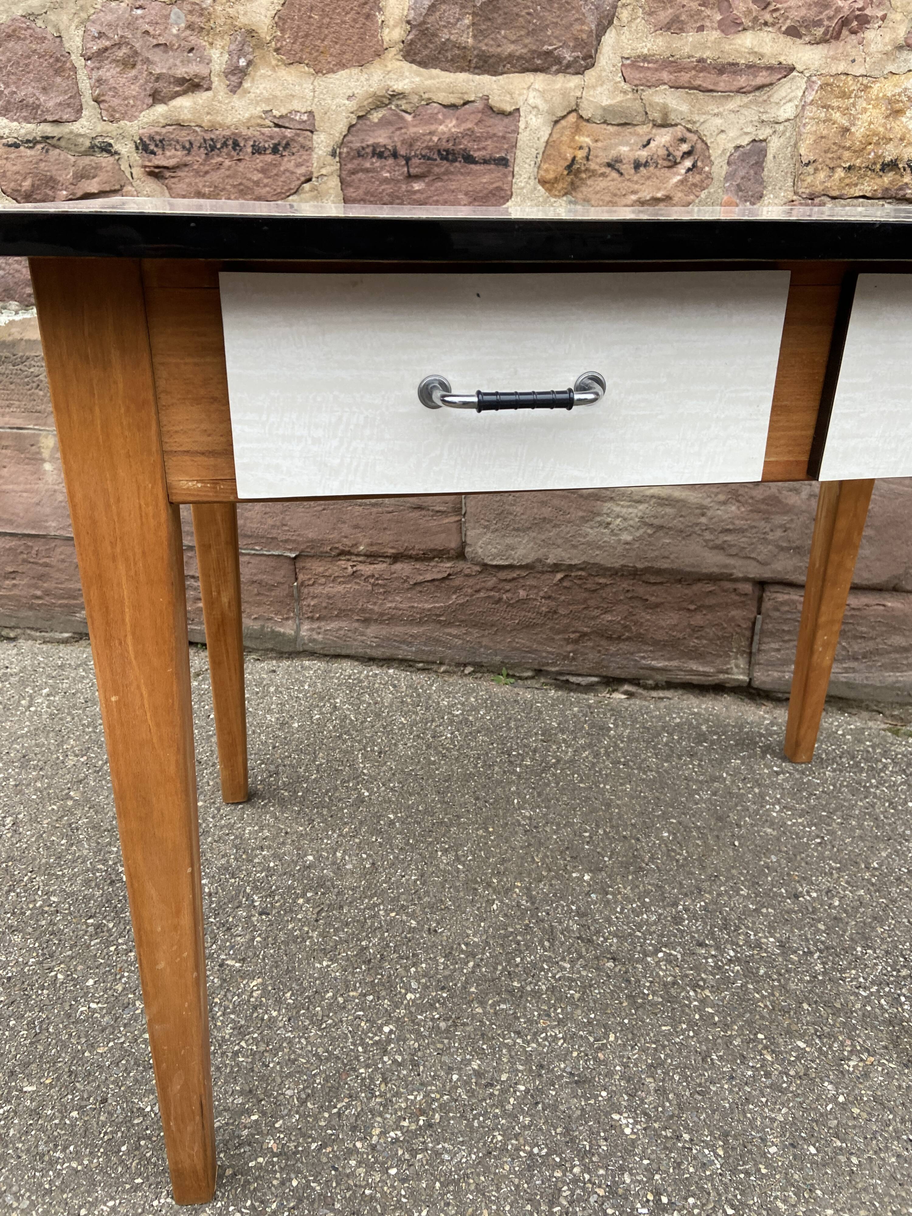 Vintage kitchen table wood & formica 60