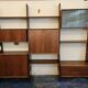 Wall unit wall cabinet teak vintage Dutch Design