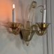 Venetian wall light in gilded Murano glass, circa 1940, set of five available.