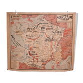 School map France Agriculture Industrie 8 Vidal-Lablache School around 1950