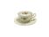 Baroque teacup and saucer, ivory white porcelain, Germany, 1930s.