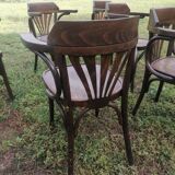 Set of 30 vintage bistro armchairs