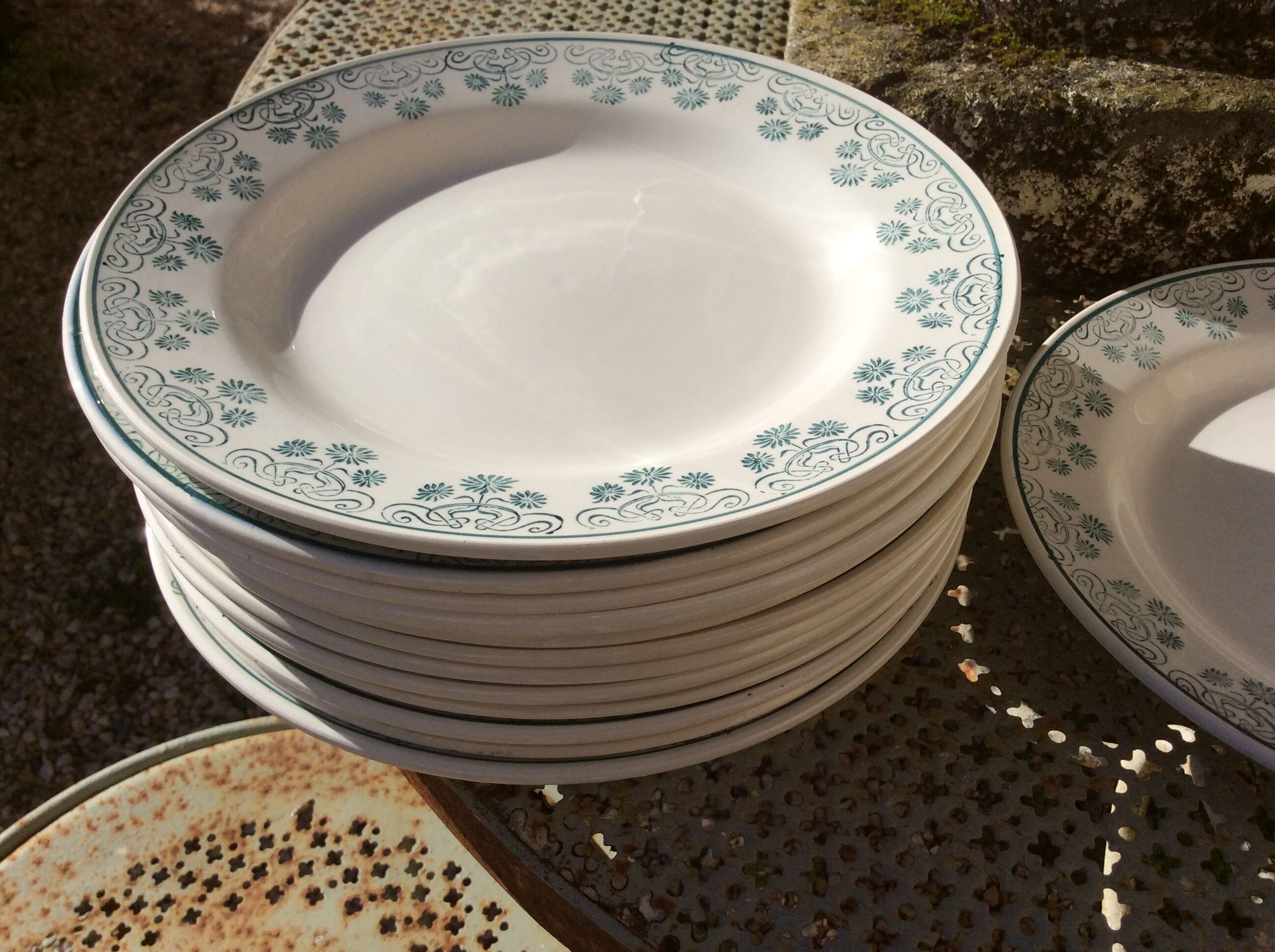 15 flat plates Digoin Sarregnemine