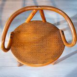 Le Corbusier style curved wood children's armchair, early 20th century