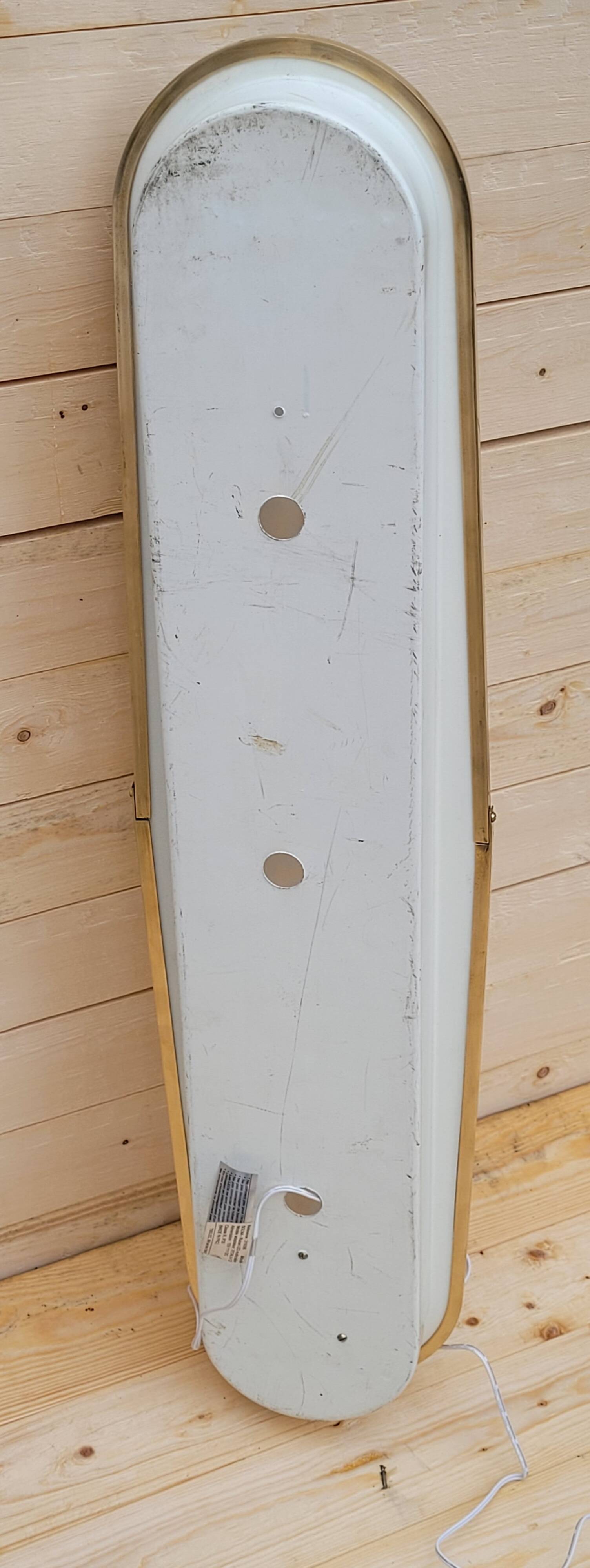 Large Stilux cinema wall lamp Art Deco Italy herringbone pattern