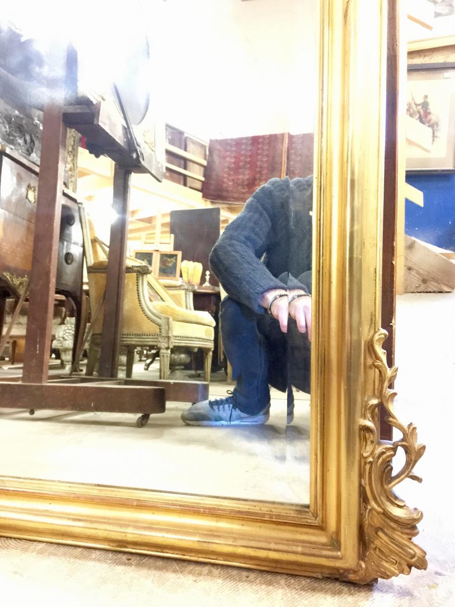 79 x 128 cm wooden fireplace mirror