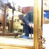 Miroir de cheminée en bois 79x128 cm